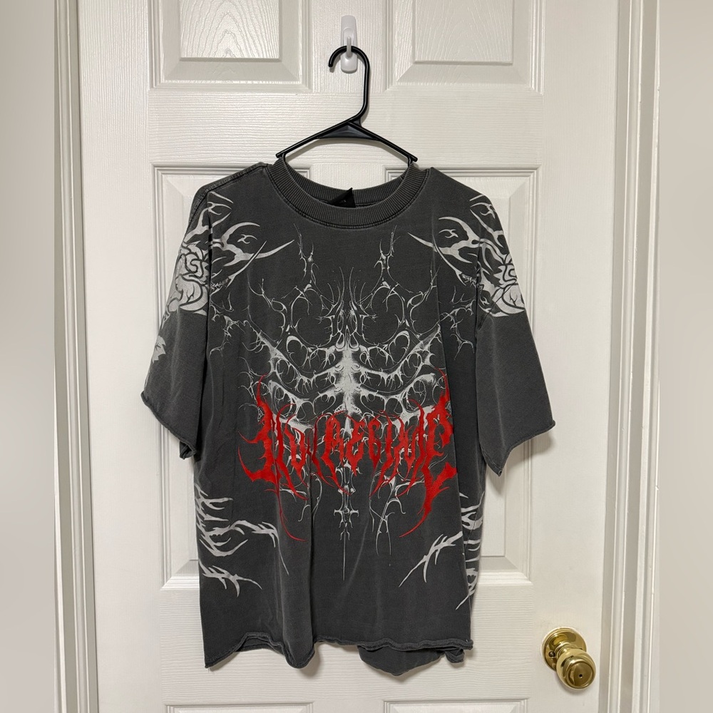Sig Ribs Raw Hem Dungeon Tee in Vintage Ashes